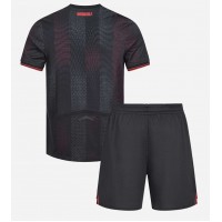 Camisa de Futebol Bayer Leverkusen Equipamento Principal Infantil 2025-26 Manga Curta (+ Calças curtas)